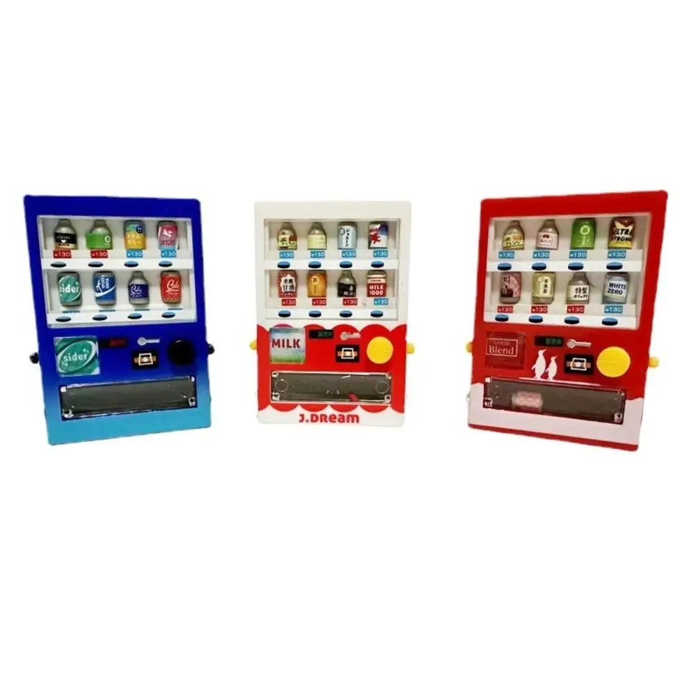 Educational Simulation Drinks Vending Machine Arcade Game Console Mini 1: 12 Doll House Cute Decoration Children Gift
