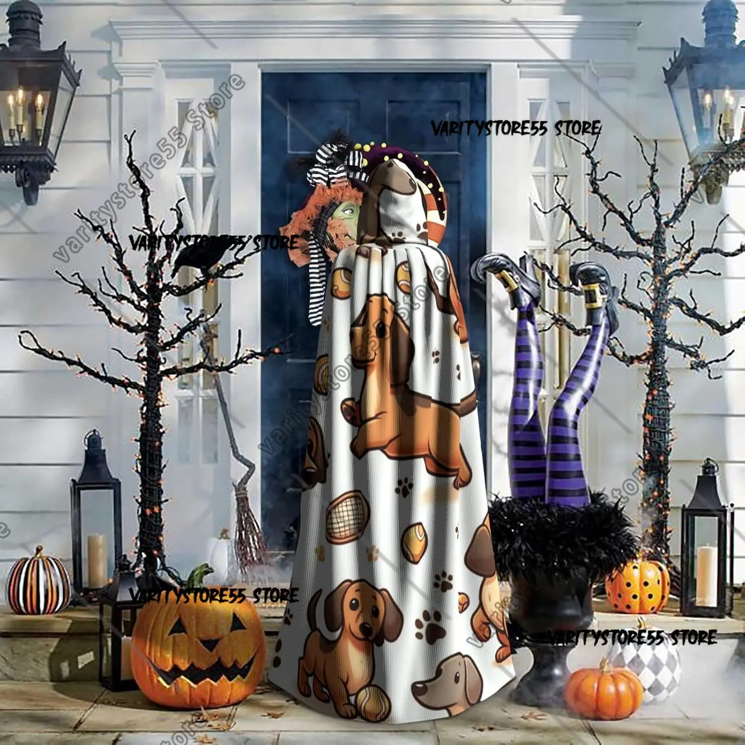 ملعب الألماني المبهج للبالغين الساحرة مقنعين كيب الهالوين زي مقنعين عباءة