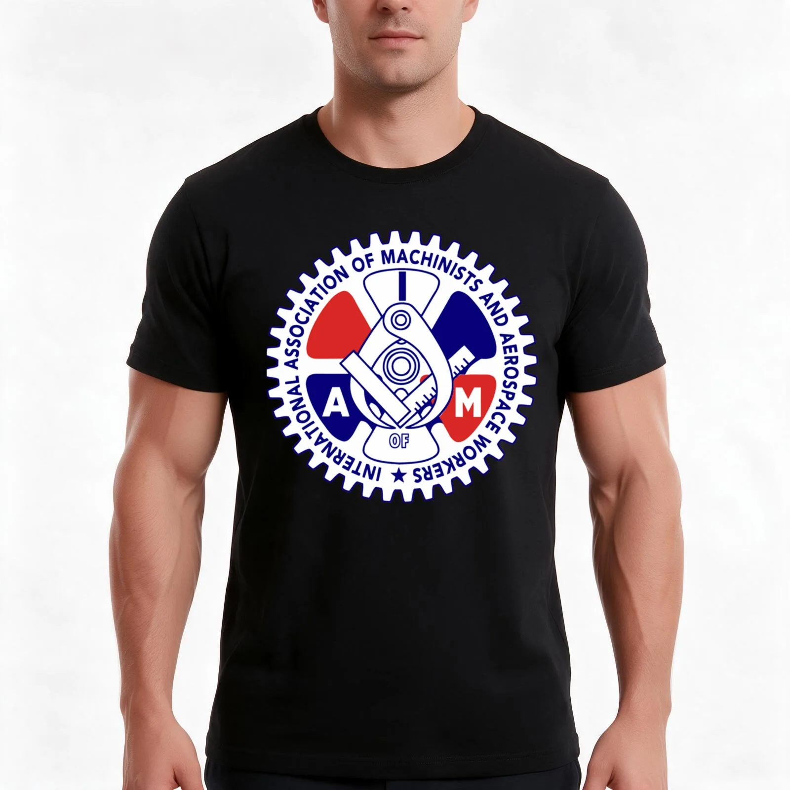 Association of Machinists and Aerospace Workers Classic T-Shirt, Summer Casual Cotton Tee, Oversized Streetwear Tops