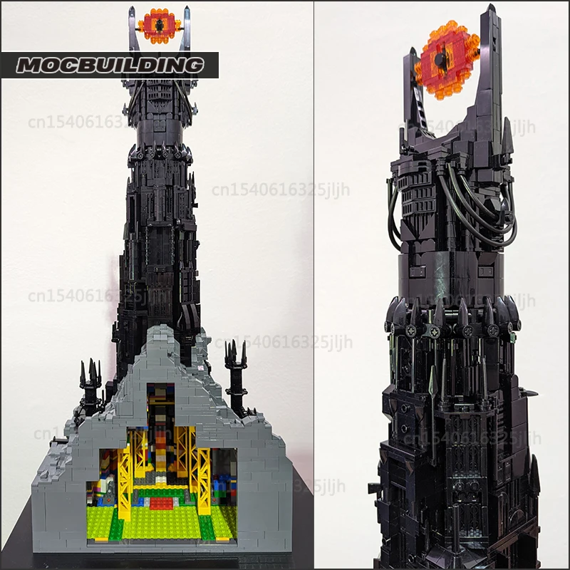 The Rings Movie Dark Tower Moc Building Blocks UCS Orthanc Model Technology Bricks DIY Assembly Sets Collection Toys Xmas Gift