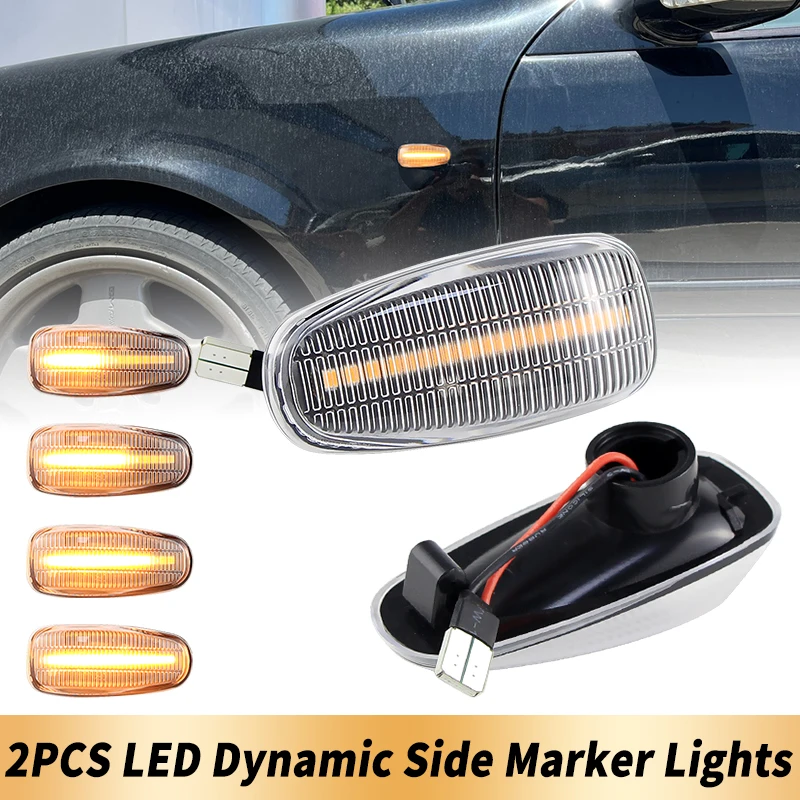 2PCS LED Side Marker Turn Signal Lights Canbus For Mercedes-BENZ W124 W210 W163 W202 W140 W638 SLK230 Vito Vaneo Car Accessories