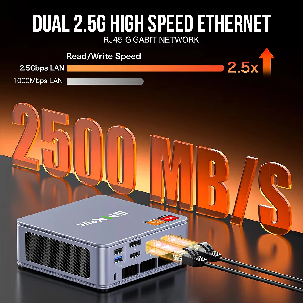 GMKtec K6 Mini PC AMD R7-7840HS 8C/16T 16GB RAM 512GB PCIe 4.0 SSD Mini Desktop Computer Window 11 Pro WiFi 6E/BT5.2 Type-C