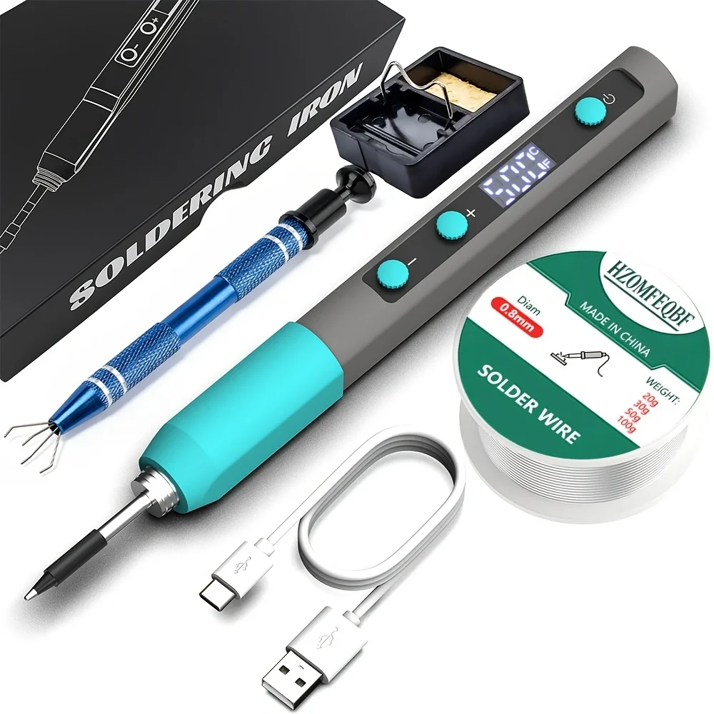 KSD-153 DC 5V Adjustable Temperature 200-500 ℃ LED Digital Display Soldering Iron USB Interface 12W DIY Soldering Tool