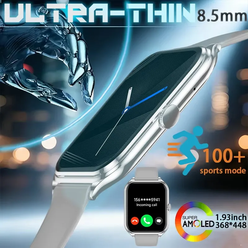 2026 1.95-inch Ultra Smart Watch For Men Women 300mAh High Capacity Battery Outdoor Sports Fitness Health Monitoring Smartwatch