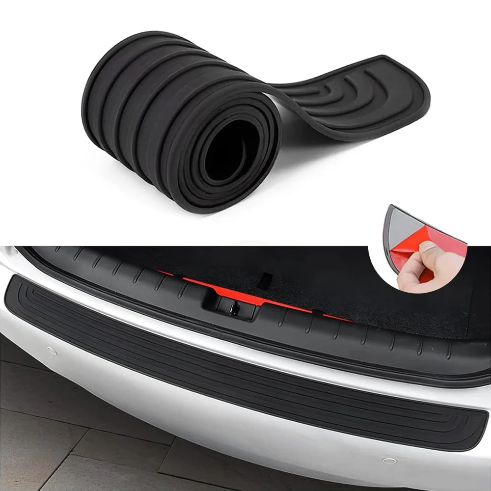 Car Rear Bumper Protector Guard Anti-Scratch Collosion Rubber Trunk Door Entry Guards Non-Slip Vehicle Bumper Protection Strip