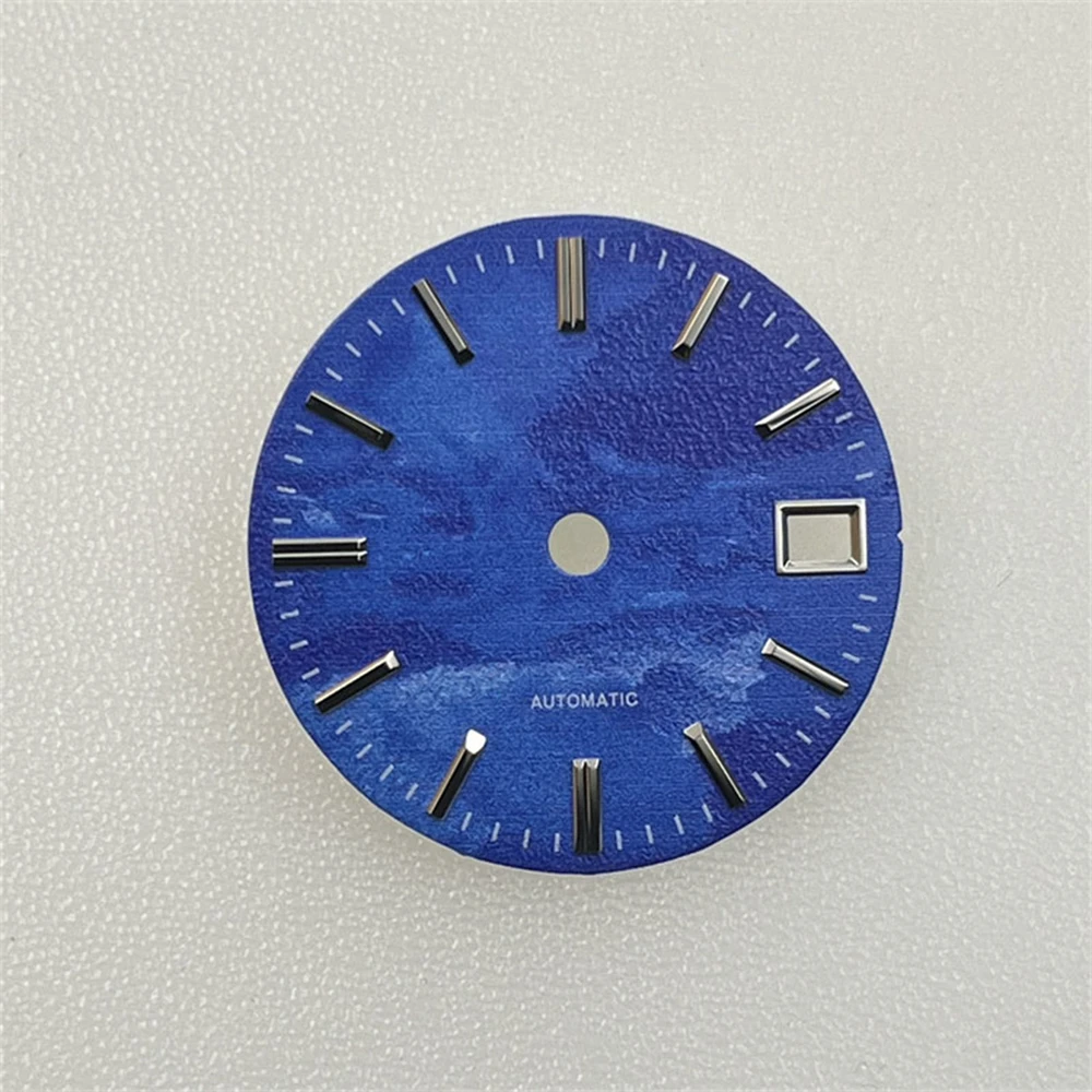 NH35 Dial 28.5mm 3D Nails Watch Faces Single Calendar No Luminous Watch Dial for NH35 Movement Modification Accessories