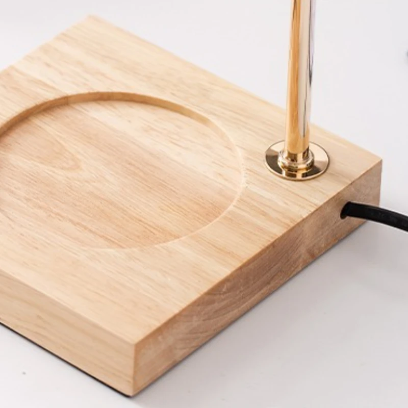Drewniana lampa do aromaterapii z regulacją, lampka do topienia wosku świec do sypialni, nowoczesna minimalistyczna lampa stołowa do domu, lampki dekoracyjne.