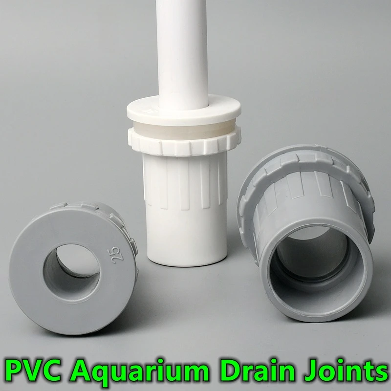 1PC I.D 25/32/40mm PVC Aquarium Drain Joints Seafood Pool Drainage Pipe Fittings Garden Irrigation Fish Tank Overflow Water Tube