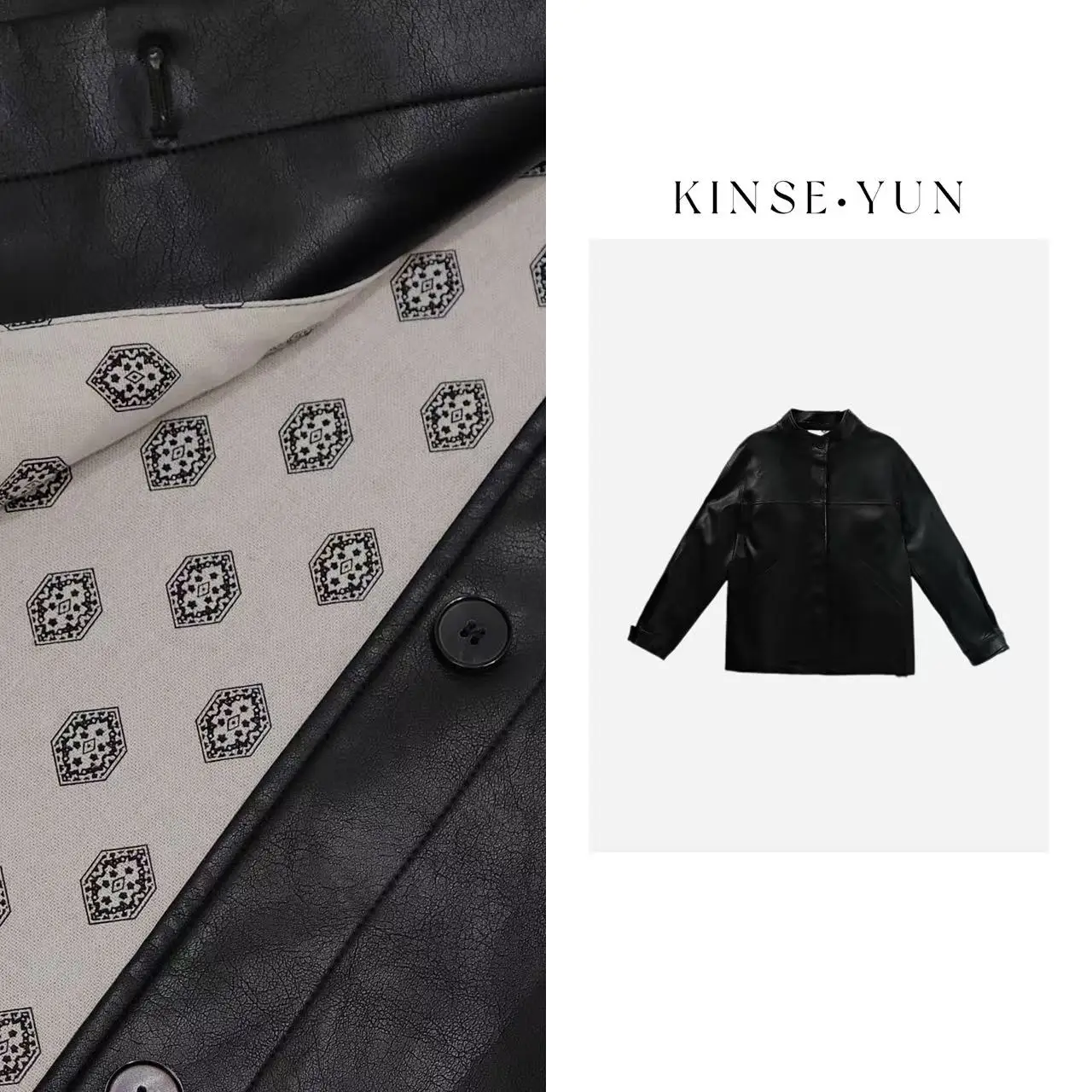 Cool Retro Full Leather Biker Jaet Mid-Length Outerwear Women's Faion Commute Sle Synthetic Leather Long Sve Coat