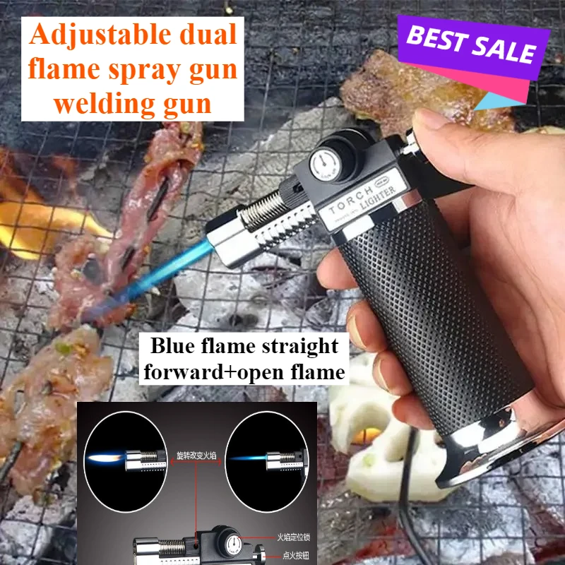 Dual Mode Lighter Blowtorch Turbine Windproof BBQ Kitchen Cooking Large Capacity Spray Gun Men's Gift 2026 New