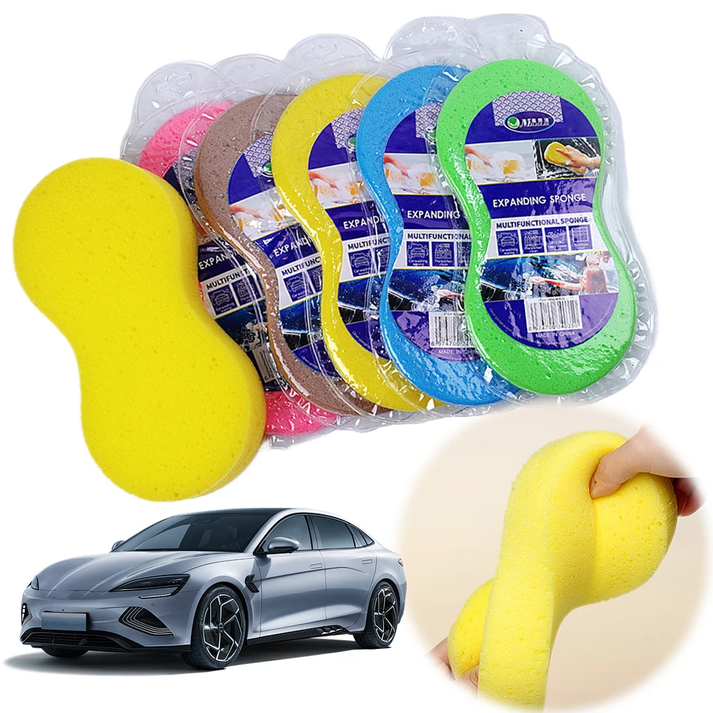 Large Sponge 8-Shaped Cleaning Sponges Multifunctional Car Wash Sponge Block Motorcycle Wash Sponge for Kitchen Cleanup