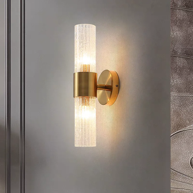 ضوء فاخر متصدع الزجاج الجدار مصباح الإضاءة الإبداعية الحديثة لغرفة المعيشة غرفة نوم فندق الفن رائعة الإضاءة ديكور الغرفة