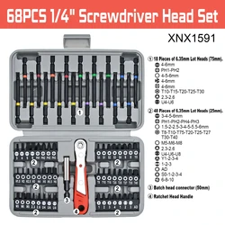 68pc ratchet screwdriver set with screwdriver head, straight cross, plum blossom shaped screwdriver set