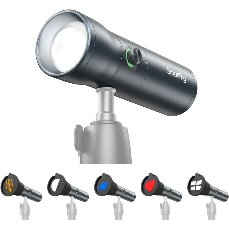 

SMALLRIG RGB LED Photography Flashlight, 7500mAh Aluminum Alloy Patterned Ambient Light, 4 Color Fill Light with 20 Patterned