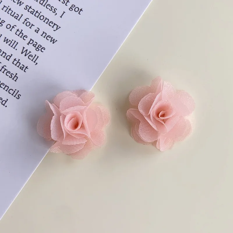 10Pcs 2CM Chiffon Flower Artificial Flower Heads For Wedding Home Garland Decor DIY Art Hair Accessories Wreath Fake Flowers