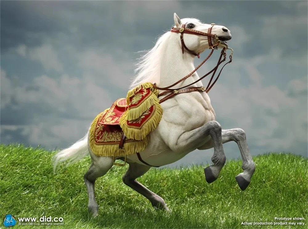 Modelo de juguetes DID E60078, caballo blanco con accesorios de equipo para figura de acción de 12 ", componente de escena para colección de Fans, 1/6