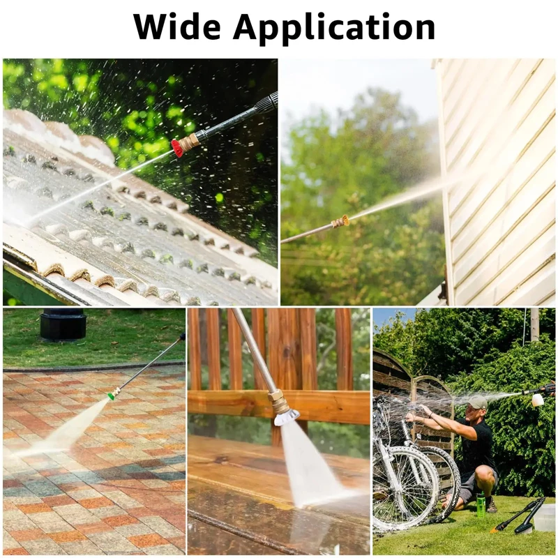5pcs 1/4 Inch Quick Connect High Pressure Washer Nozzle for Washer Gun Pressure Washing Device For Wash Cars Garden Cleaning
