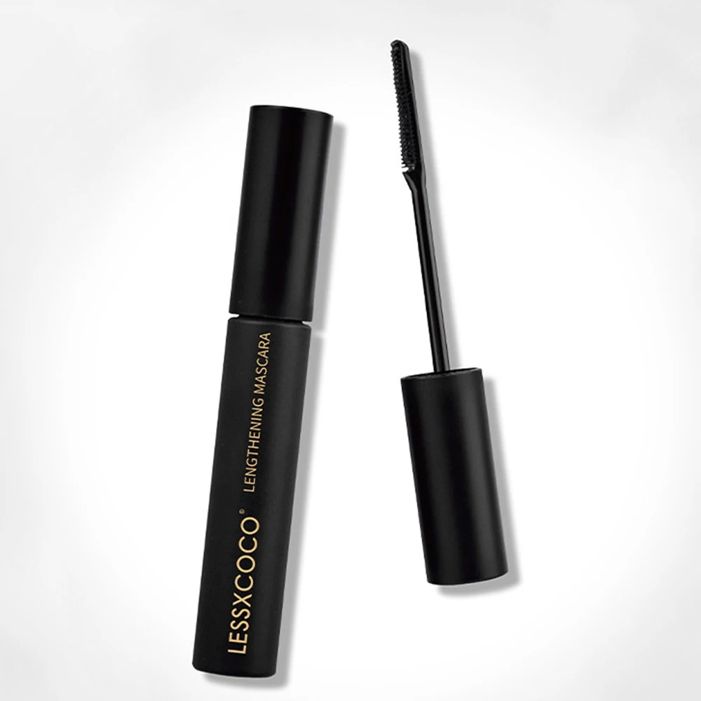 Dichte Krullende Curling Mascara Slanke Glanzende Groothoek Mascara Geen Aankoeken Langdurige Mascara Sterke Gitzwarte Waterdichte Mascara