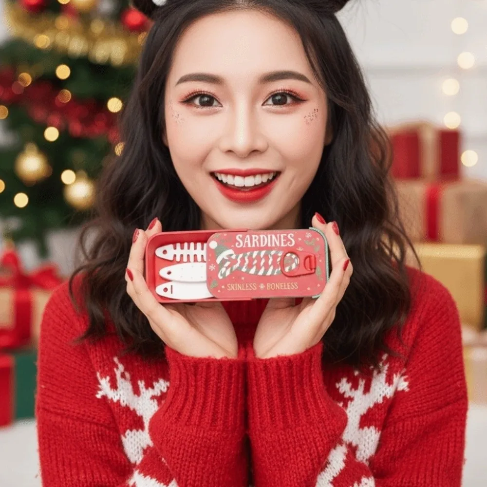 PLA 3D Printed Sardine Box Lightweight Portable Sliding Lid Travel Case Innovative Compact Christmas Jewelry Organizer