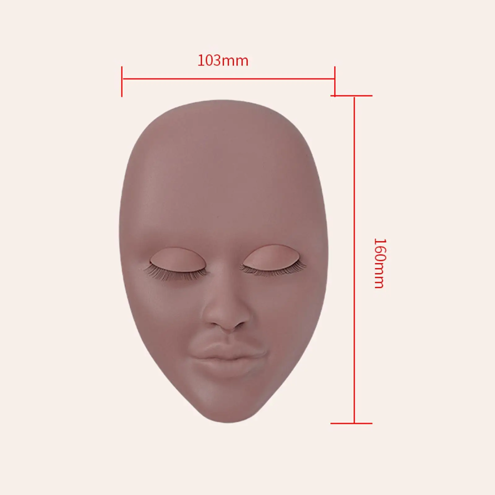 نموذج رأس عارضة أزياء الرموش، جفون قابلة للإزالة، رموش تمديد رأس نموذج مسطح للمنزل والمهنة