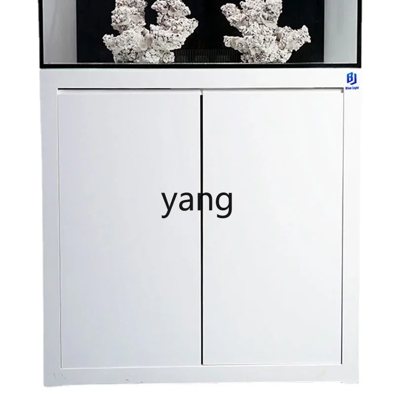 

yjq Sea Tank Ultra-White Glass Oak Base Cabinet Side Distribution Box Bottom Filter Design