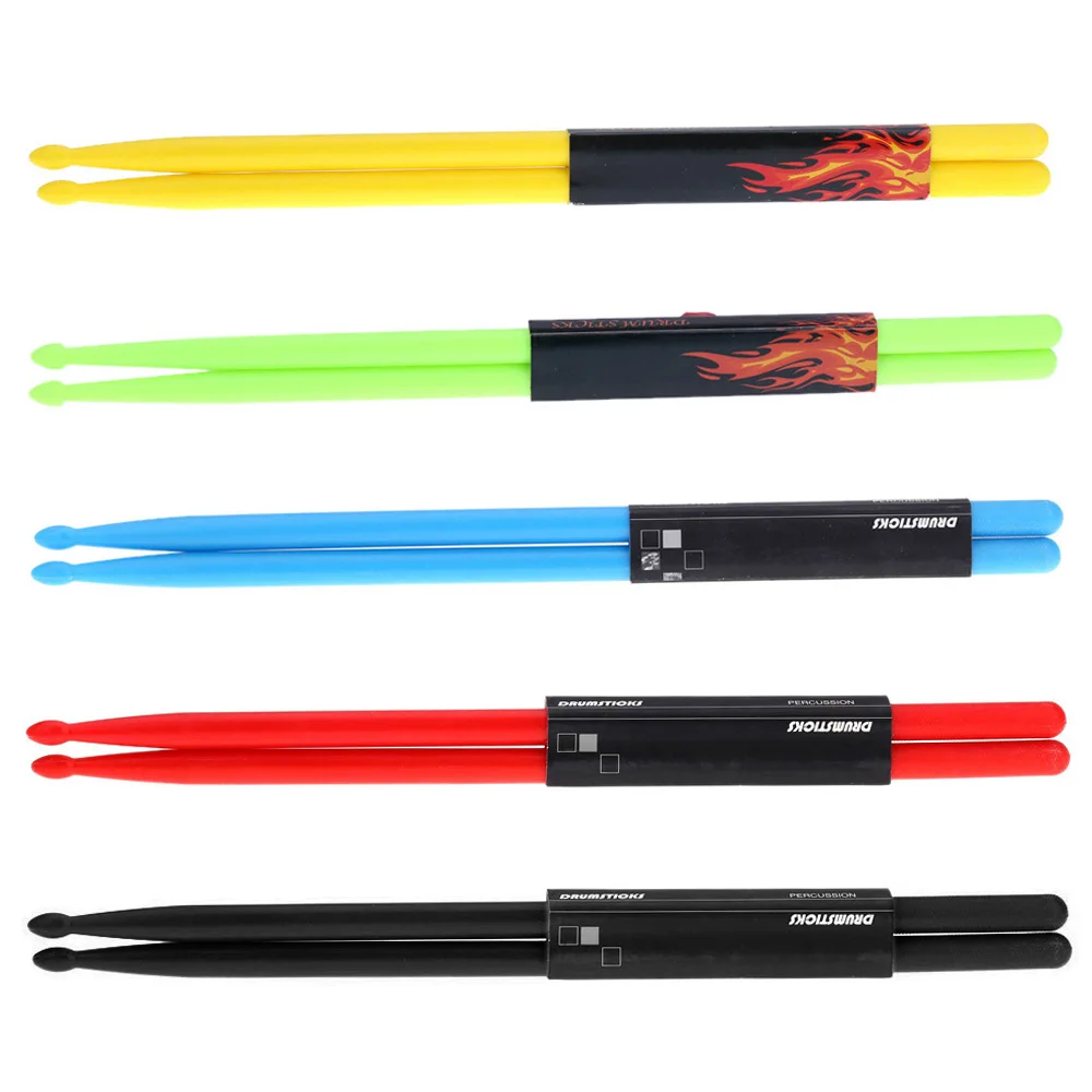 Paire de baguettes 5A de baguettes 5A en Nylon pour batterie professionnelle légère