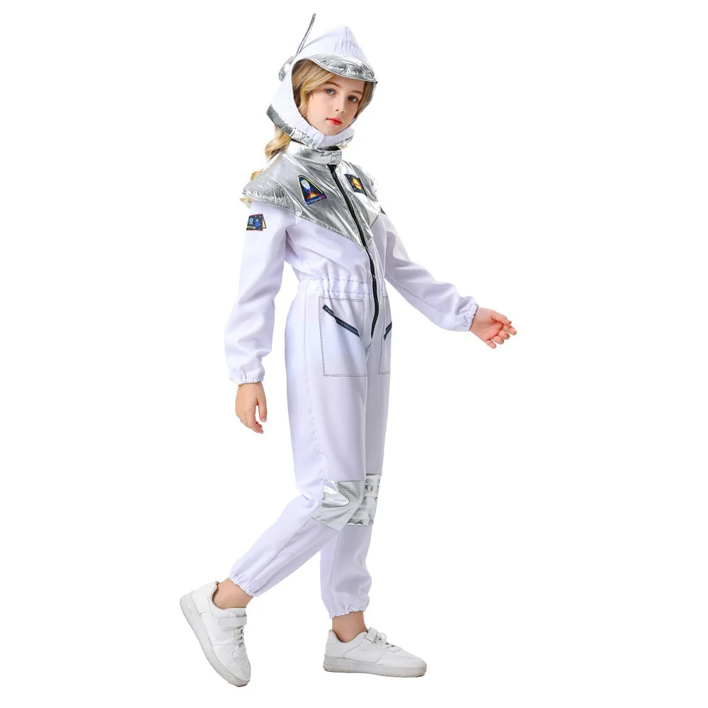 

New Children's loween Cosplay Spacesuit Costume Astronaut Role-plang Suit One-piece Set Women's Faion Spring 2025