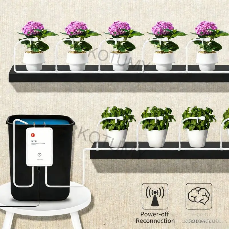 Indoor Succulent Drip Irrigation System Smart WiFi Timed Plant Waterer Lazy-Friendly Household Gardening Tool