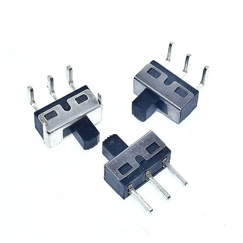 20PCS SS12D06/10/11 Actuator 5mm 2-Position 3-Pin High-Current Toggle Switch, Vertical/Right-Angle Pin/Locking Right-Angle Pin