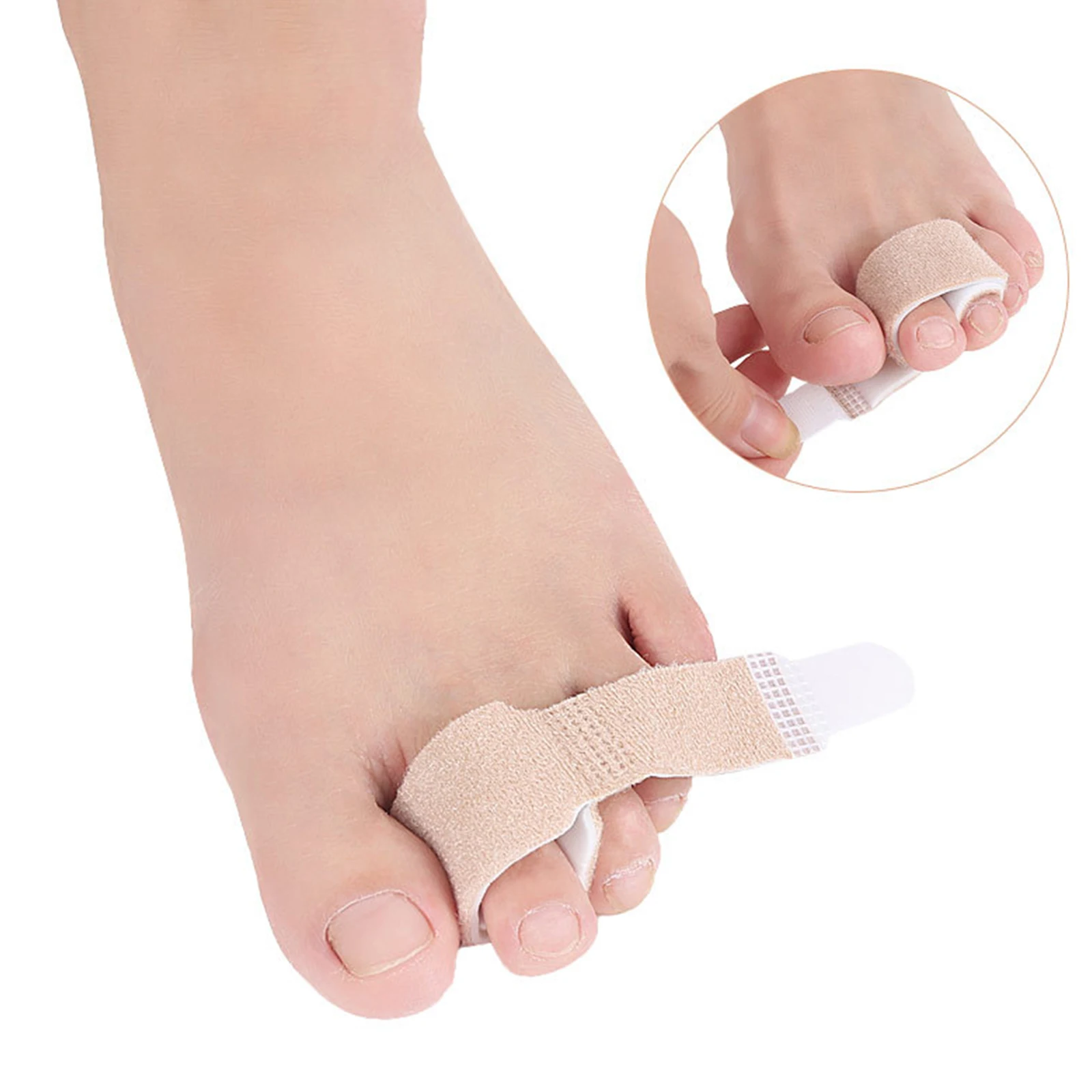 

2Pcs Hammer Toe Straightener Toe Splints Cushions Bandages for Correcting Crooked & Overlapping Toes Protector