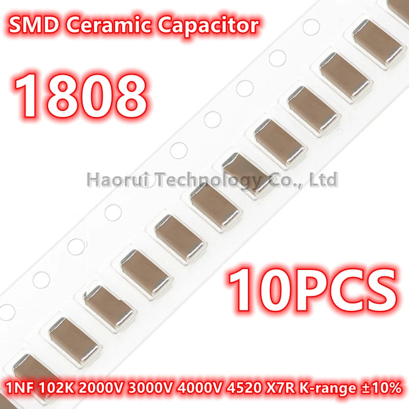 (10 шт.) оригинальный керамический конденсатор IC 1808 1NF 102K 2000V 3000V 4000 X7R K-диапазон ± 4520 SMD