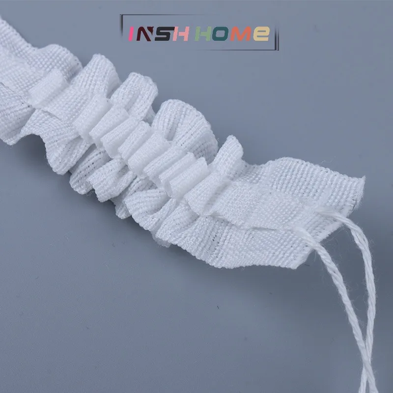 10Meters Curtain Accessories Cloth Belt For Curtains Eyelets Tape Rings Grommet Top Punching Hook Pleated