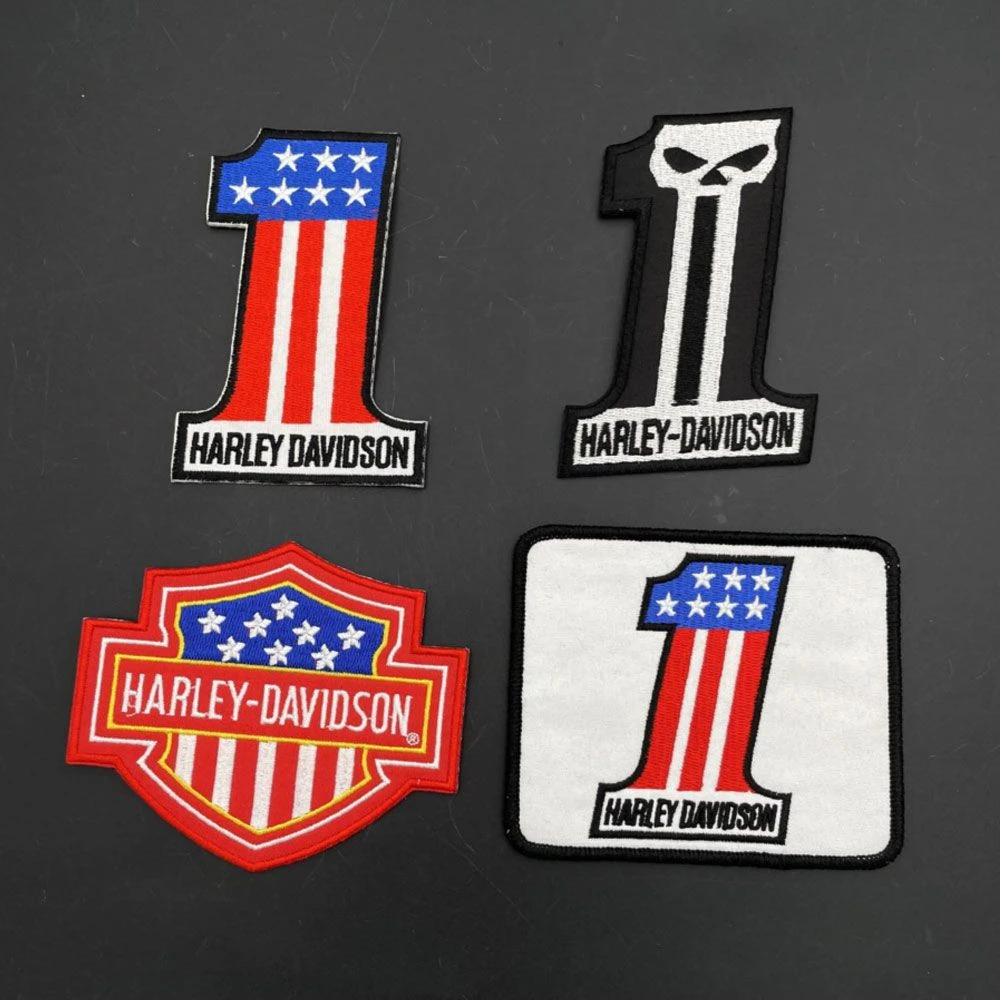Parche de tela bordado de moda para motocicleta, etiqueta decorativa adhesiva para chaqueta de cuero, para Harley Davidson Electra Glide Ultra