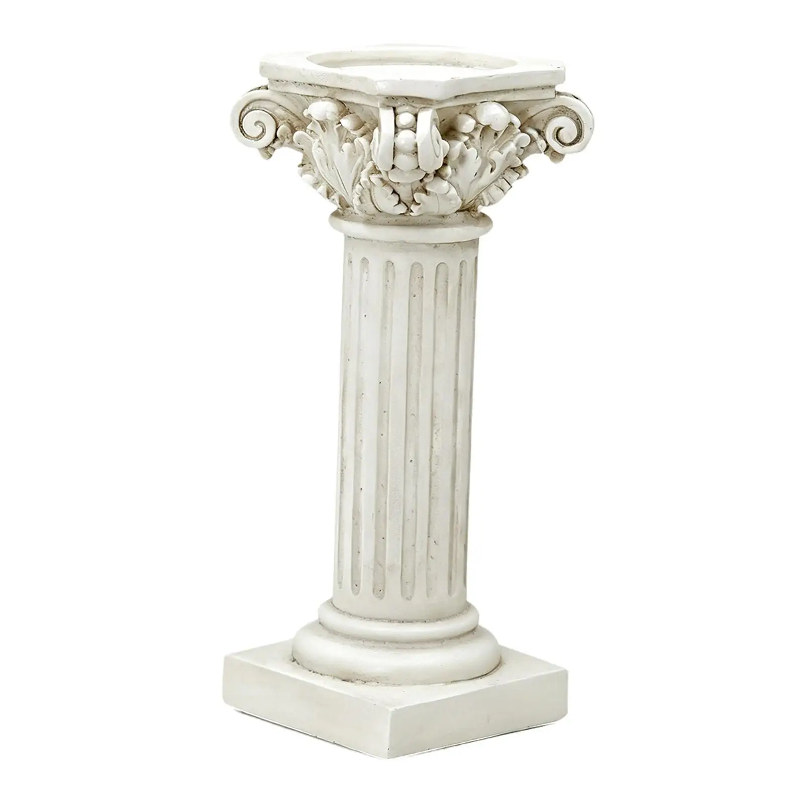 Elegant Resin Roman Pillar White Decorative Pedestal Classic Statue Base Home Interior Decoration for Living Room