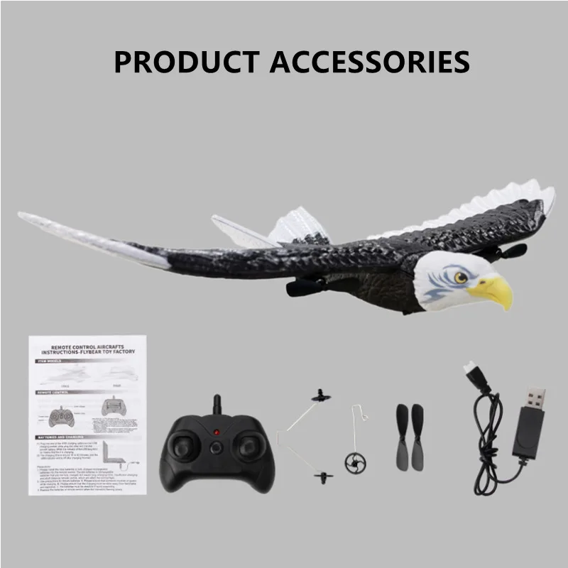 Rc Airplanes Eagle Shaped Fighter Toy Fixed Wing Foam Glider Racing Drone Electric Toy Plane Easy To Operate Aircraft Gyroscope