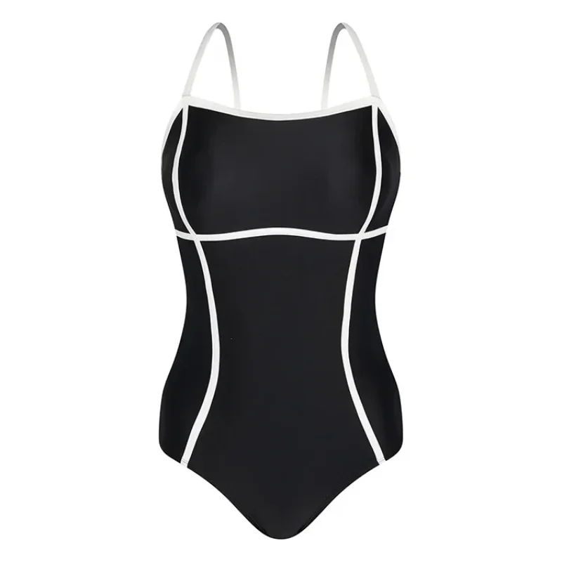 Gepolsterter einteiliger Badeanzug, Bandage, lässig, Monokini, Bandeau-Bademode, Damen, Schwimmen, Baden, Badeanzug, Gelb, 2024, neue Koreanische