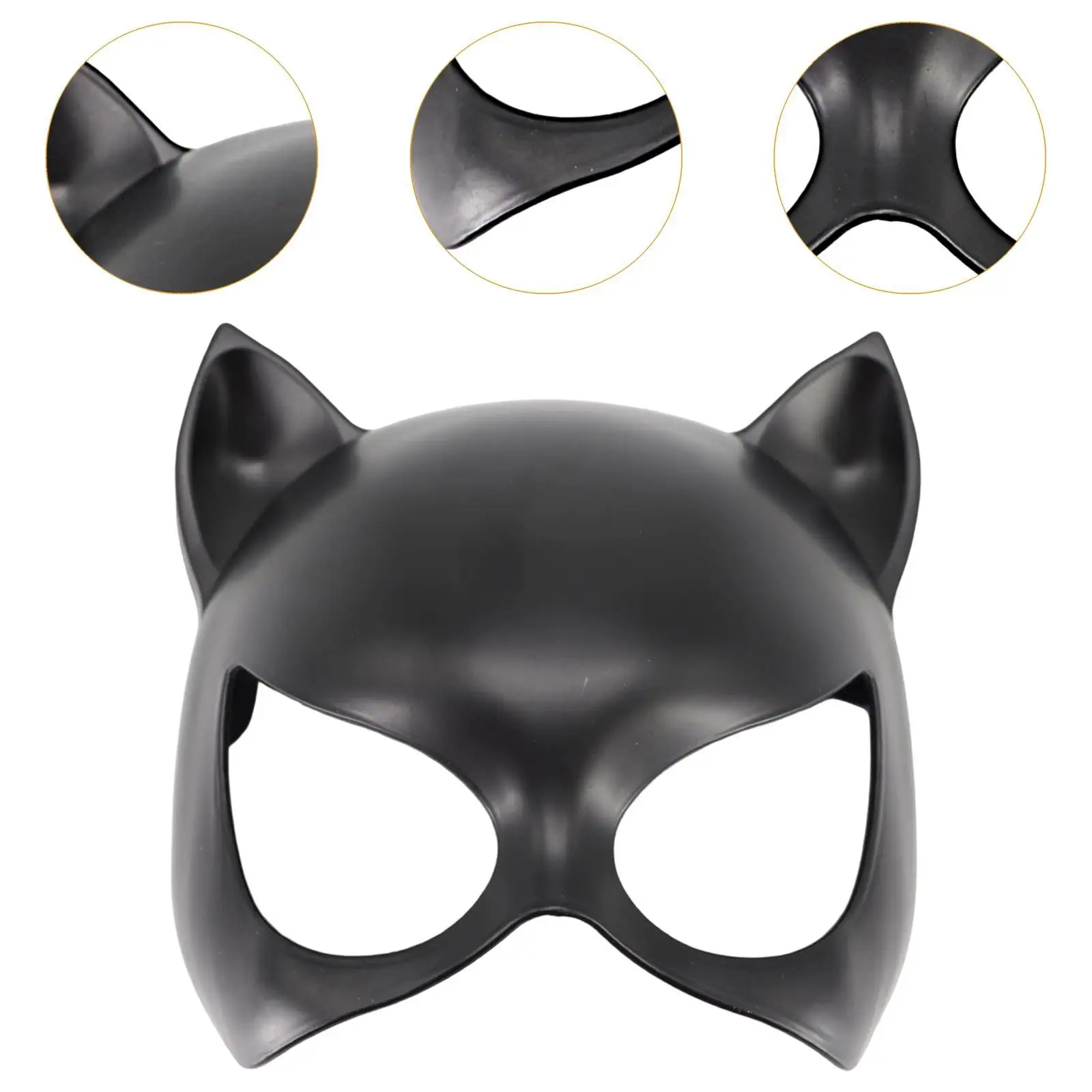 Black Cat Mask Accessory for Halloween Costumes and Role-Playing description 5