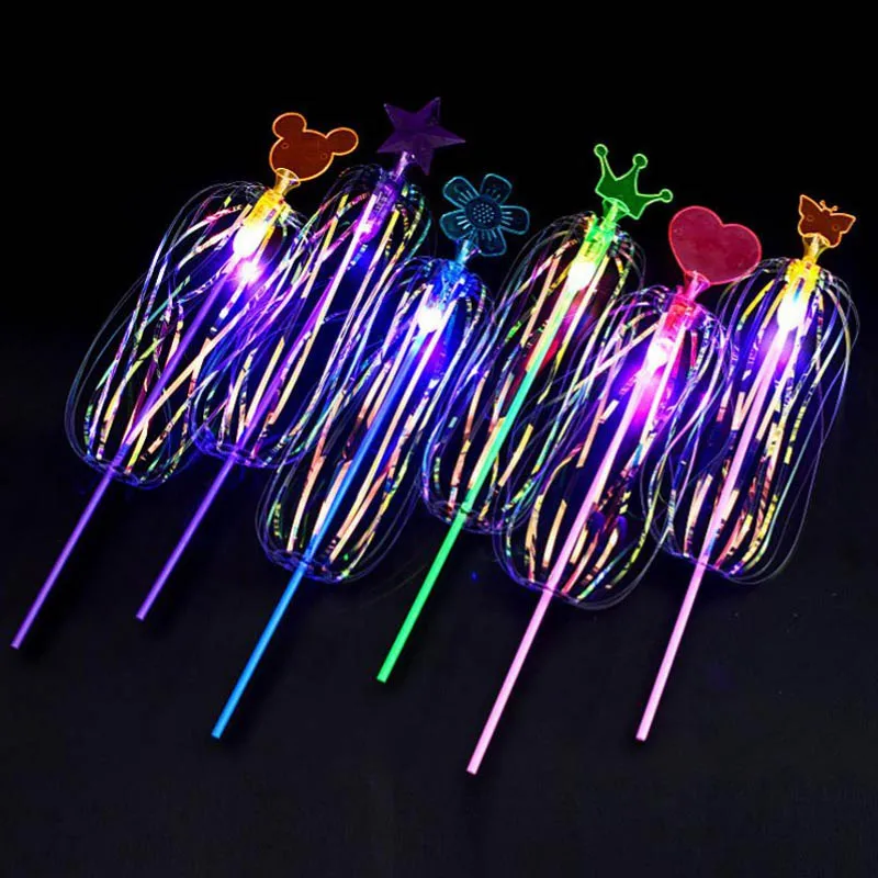 Varietà magica lampeggiante Bubble Wand Light-up Spin Arcobaleno Bubble Ball Toy per bambini