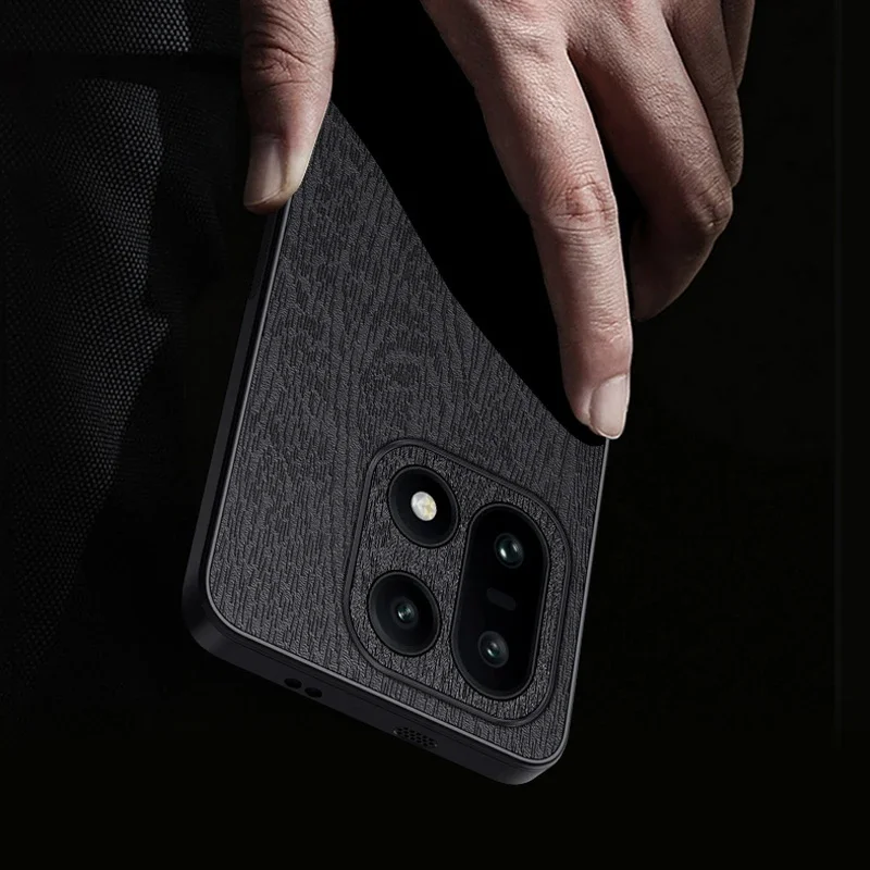 حافظة لهاتف فيفو X300 Pro حافظة هاتف جلدية فاخرة مصنوعة من الخشب لهاتف فيفو X200 Ultra X200 Pro mini X100S X90 Pro Plus غطاء ممتص للصدمات ناعم