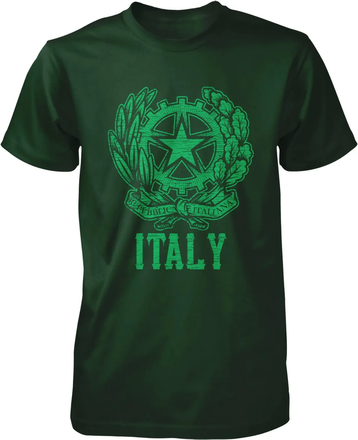 Italy Coat of Arms Stemma Repvbblica Italiana Stella d'Italia Men's T shirt NOFO_00224