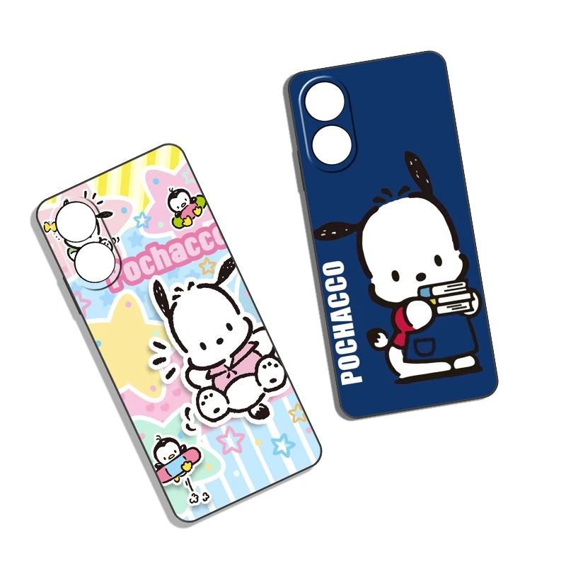 OPPO A94 A95 A96 A98 A3 Pro A80 A79 Pochacco  Creative Design Soft Black Phone Case