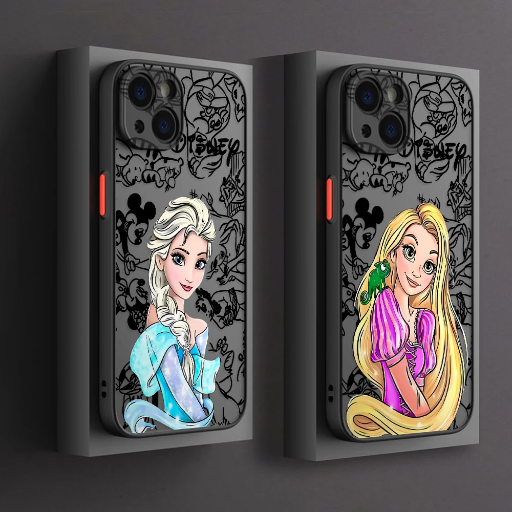 Elsa Moana Tiana Belle Phone Case for Samsung Galaxy A73 A72 A71 A53 A52 A51 A50 A33 A30 A23 A22 A16 A13 S 4G 5G Hard Cover