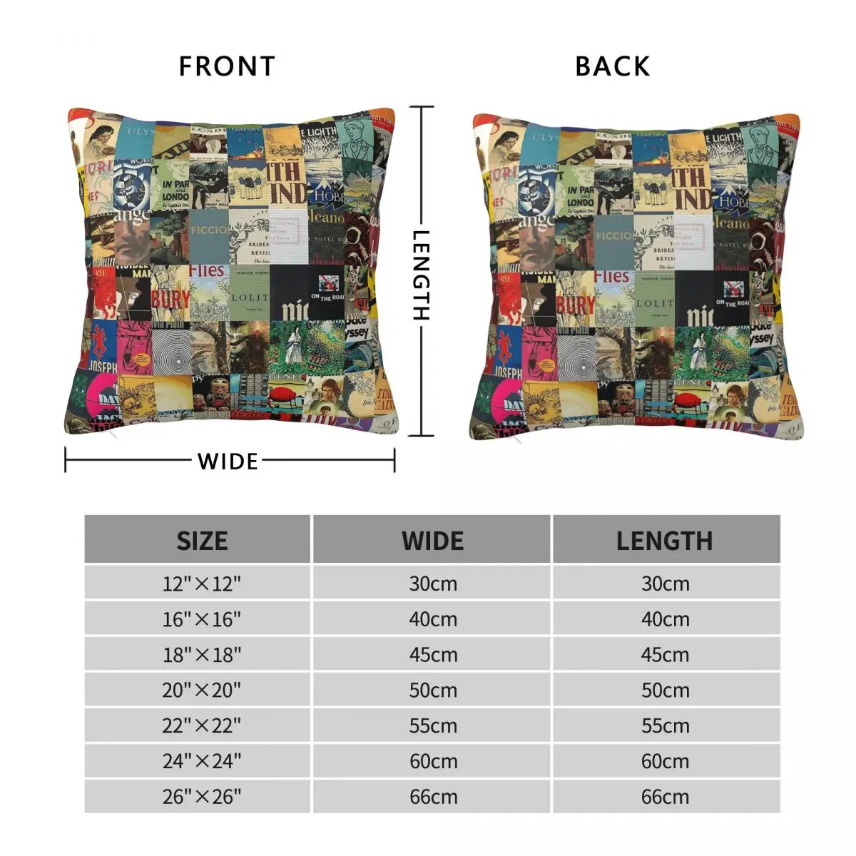 20th Century Book Lover Square Pillowcase Polyester Linen Velvet Pattern Zip Decorative Throw Pillow Case Bed Cushion Cover 18