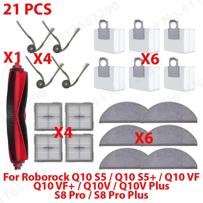 Onderdelen en accessoires geschikt voor (Roborock Q10 S5 / Q10 S5+ / Q10 VF / Q10 VF+ / Q10V / Q10V Plus / S8 Pro / S8 Pro Plus)