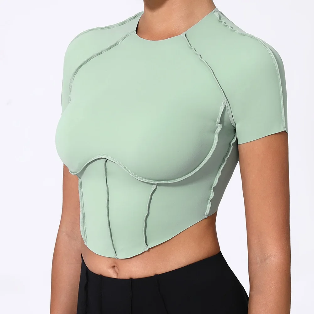 Cloud Hide Super Sexy Yoga Shirts Women Sports Tank Crop Tops Running T Shirt Workout Short Sleeve T-shirts Fitness Sportswear