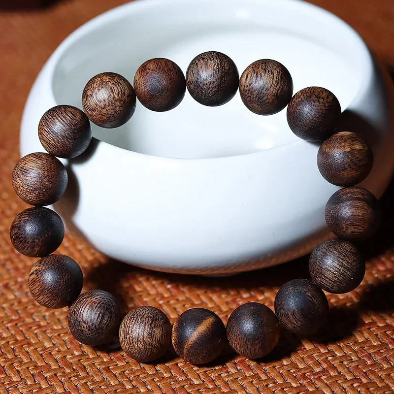 Submerged Vietnam Nha Trang White Kyara Sugar Knot Old Materials Buddha Beads Bracelet Single Circle