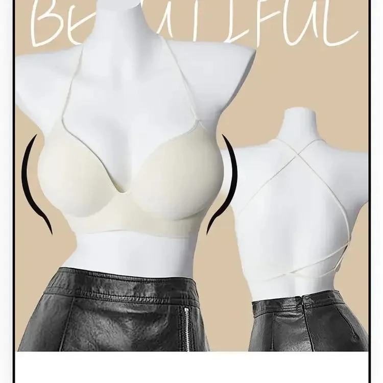 

Женский бюстгальтер пуш-ап без косточек с подкладкой 10 см — естественный подъем для небольшой груди, бесшовный тисненый дизайн, комфортная беспроводная связь (чашка AA-A)