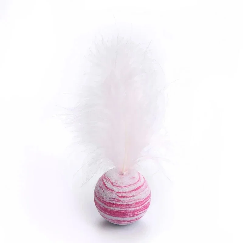 1/2/3PCS Pet Cat Toys Star Ball Plus Feather Light Foam Ball Throwing Toy Funny Pet Dogs Cats Interactive Toys Pet Gifts