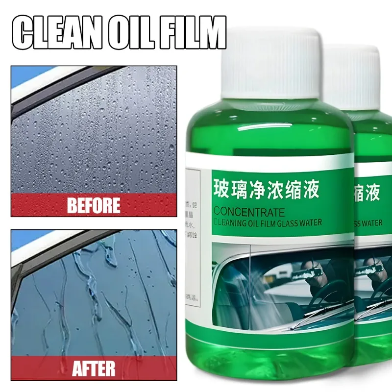 100ml Automotive Glass Oil Film Remover Concentrated Windshield Cleaner Quick Cleaning Liquid Car Glass Coating Maintenance