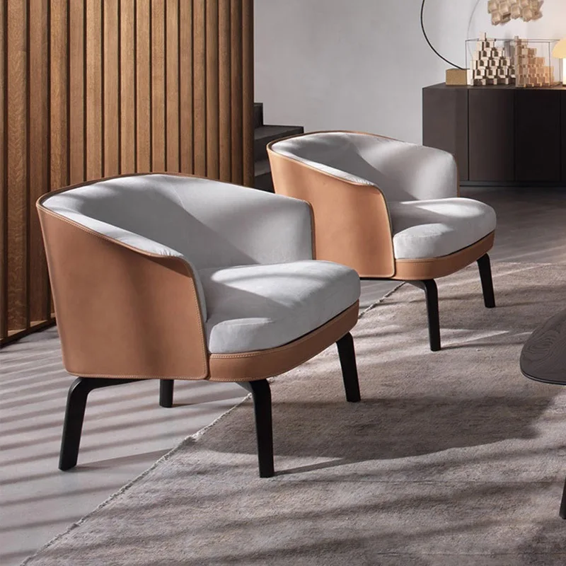 Sales office to negotiate sofa combination, modern home living room single sofa chair business reception table and chairs